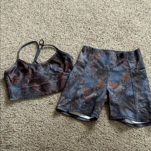 Pure Luxe Fabletics bra/shorts set